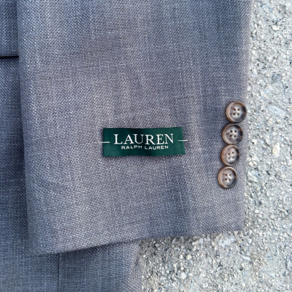 Lauren Ralph Lauren Lexington Blazer Mens 46R Grey Ultraflex LETO14RX0779 New - Picture 4 of 10